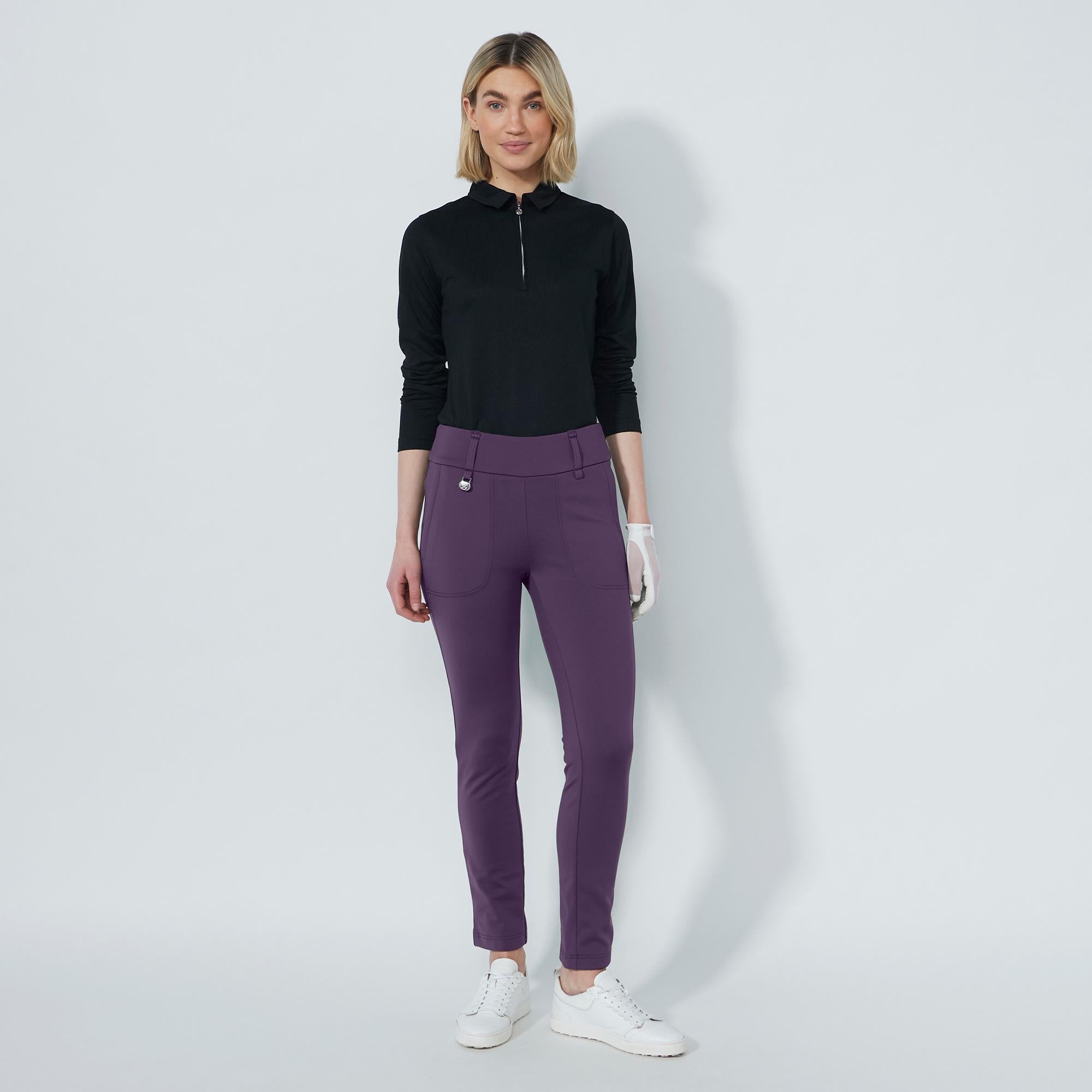 Daily Sports Magic Warm Ladies Winter Golf Trousers Dark Purple 32 Inch